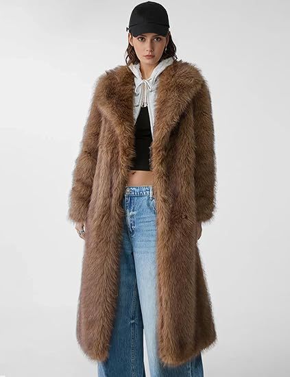 Femmes Longueur du genou manteau avec un lapel et boutons cachés