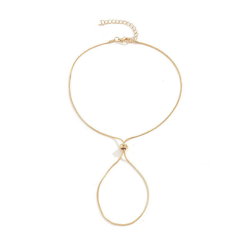 Bijoux réglables en métal Chaîne personnalisée Snake Bone avec perles rondes Bracele pied