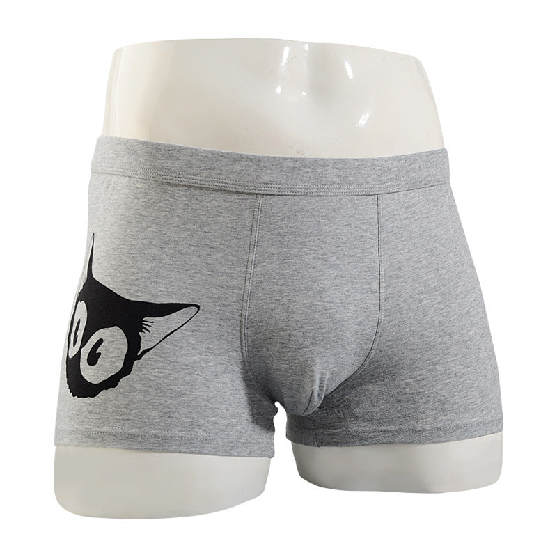 Boxers tendance et confortable en coton de dessin animé homme imprimé
