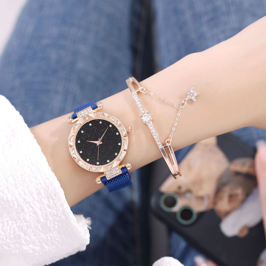 Ensemble de bracelets magnétiques pour femmes Montre à quartz