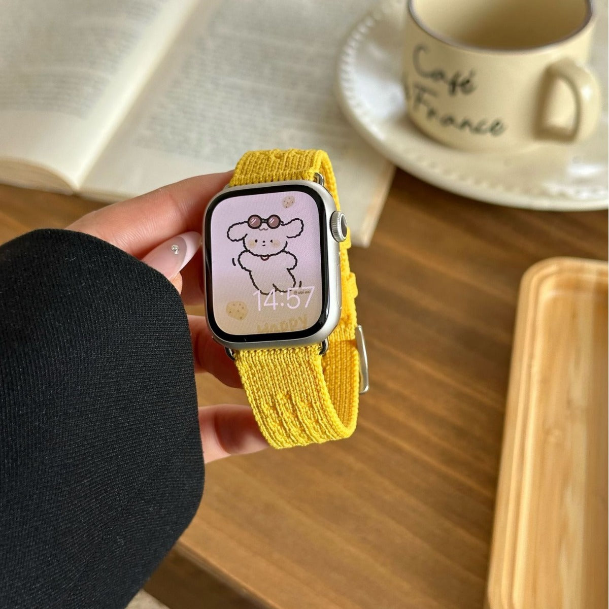 Bracelet de montre tissé en nylon tricoté
