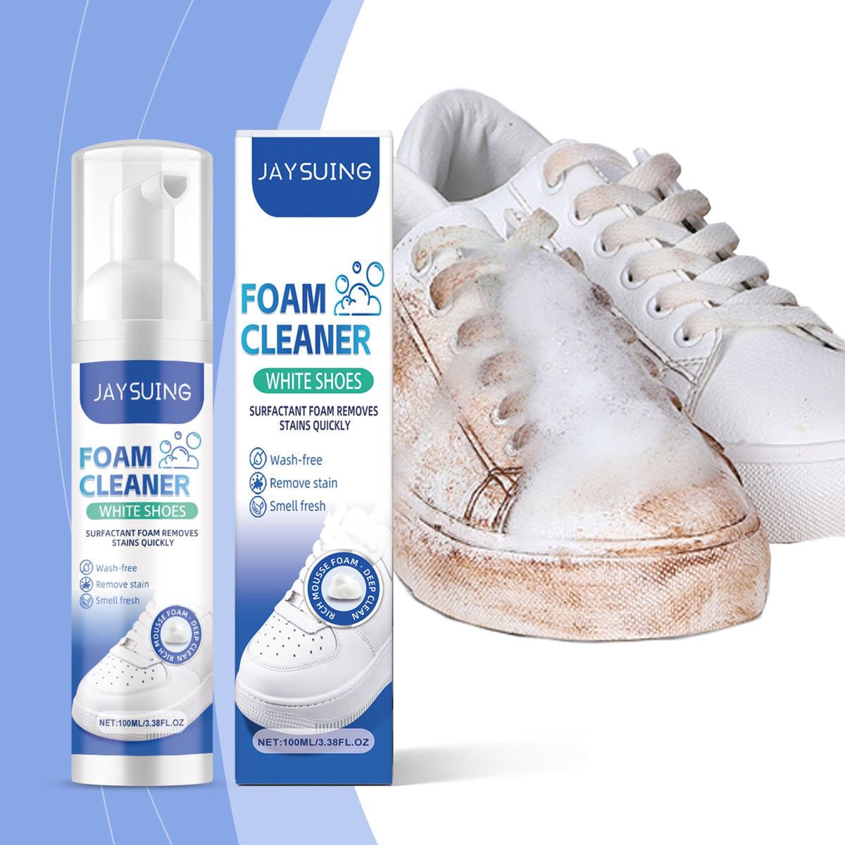 Nettoyeur de mousse de chaussures blanches JAYSUING