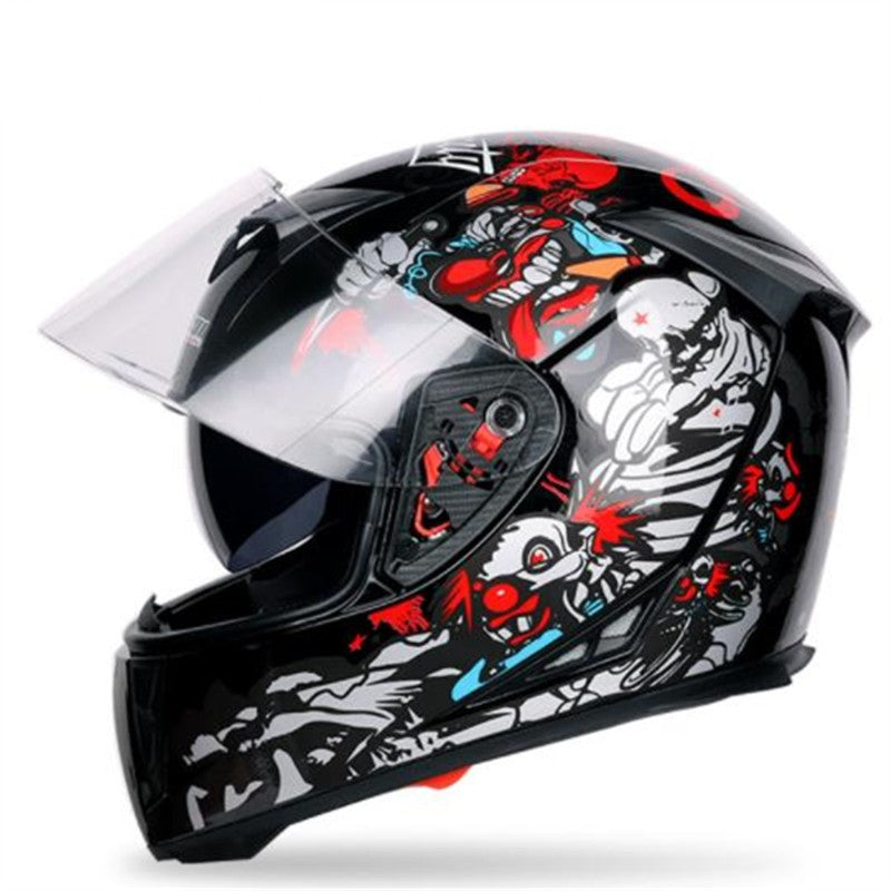 Jetco hiver deux lentilles pleine couverture moto
