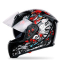 Jetco hiver deux lentilles pleine couverture moto