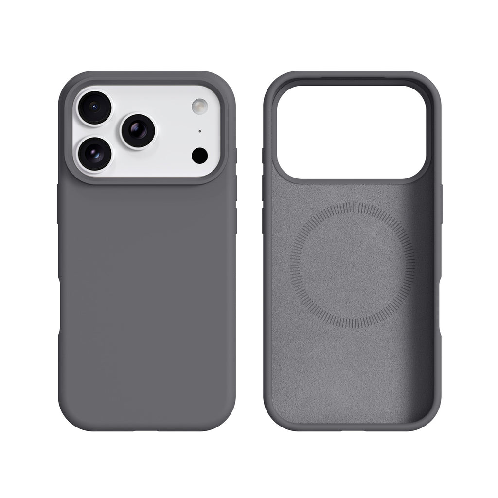 Boîtier de téléphone en silicone liquide avec fixation magnétique intégrée