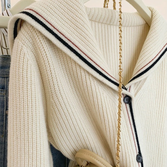 Style européen Relaxed-fit Cashmere Knit Cardigan
