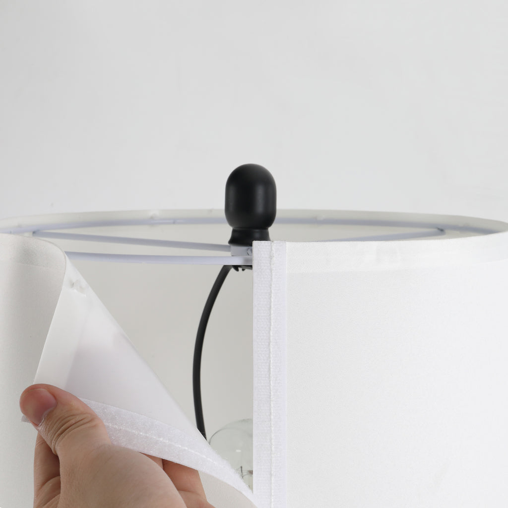 Ensemble de lampadaire de table 3 pièces avec pôle métallique