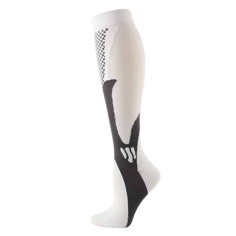 Sports professionnels Running Fitness Basketball Sauter la corde Long Calf Compression Stockin