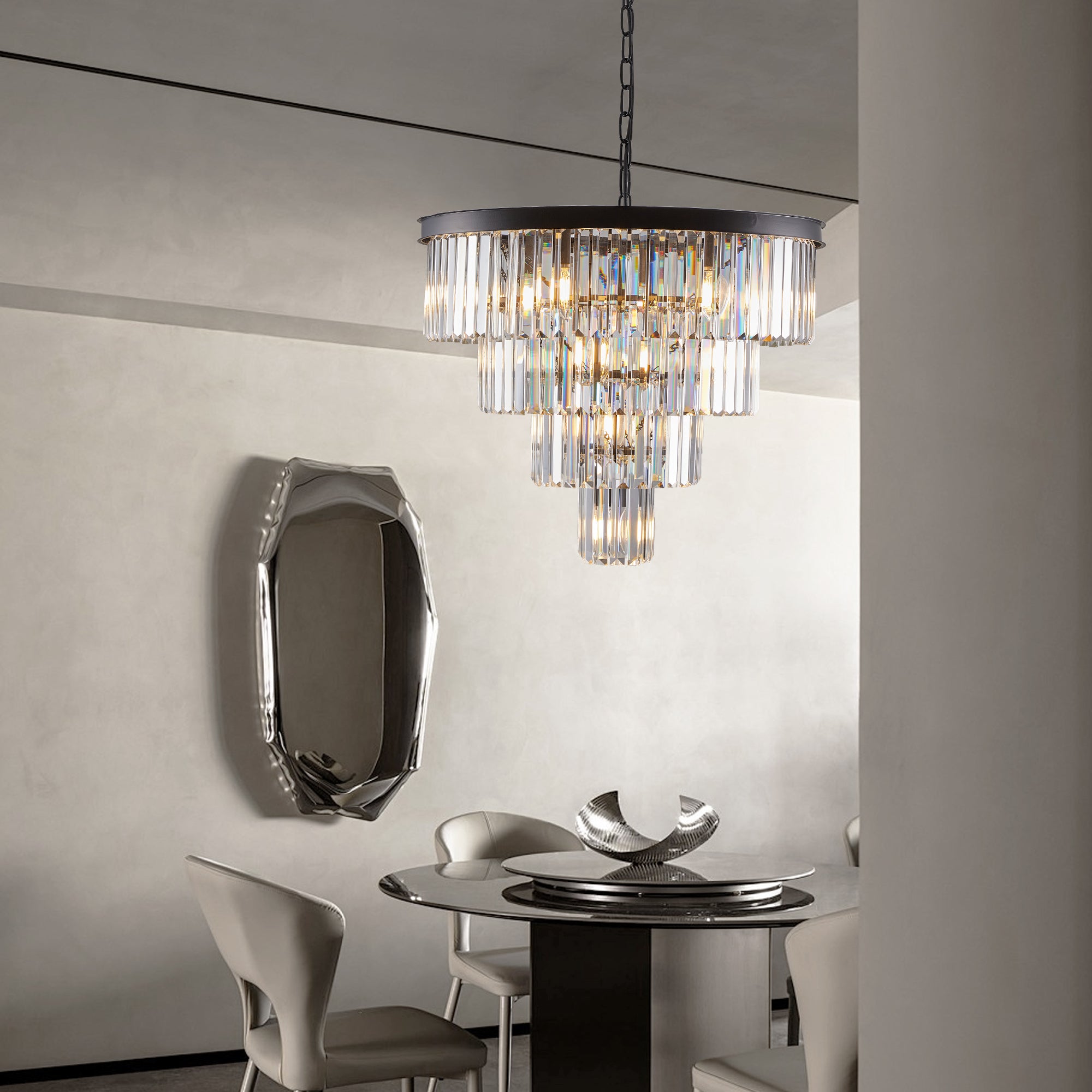(Même que W1340P188542/L5007-600-B) 24" Cristal contemporain Moderne Chandeliers Cristal Cei