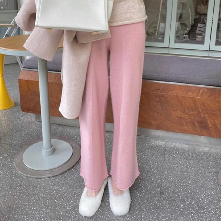 Printemps et automne Port extérieur Trendy Maman Pantalon casual à large jambe