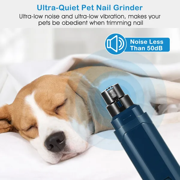 Poignée d'ongle de chien 2 vitesses silencieux USB Rechargeable Pet Poignée d'ongle de chien professionnel