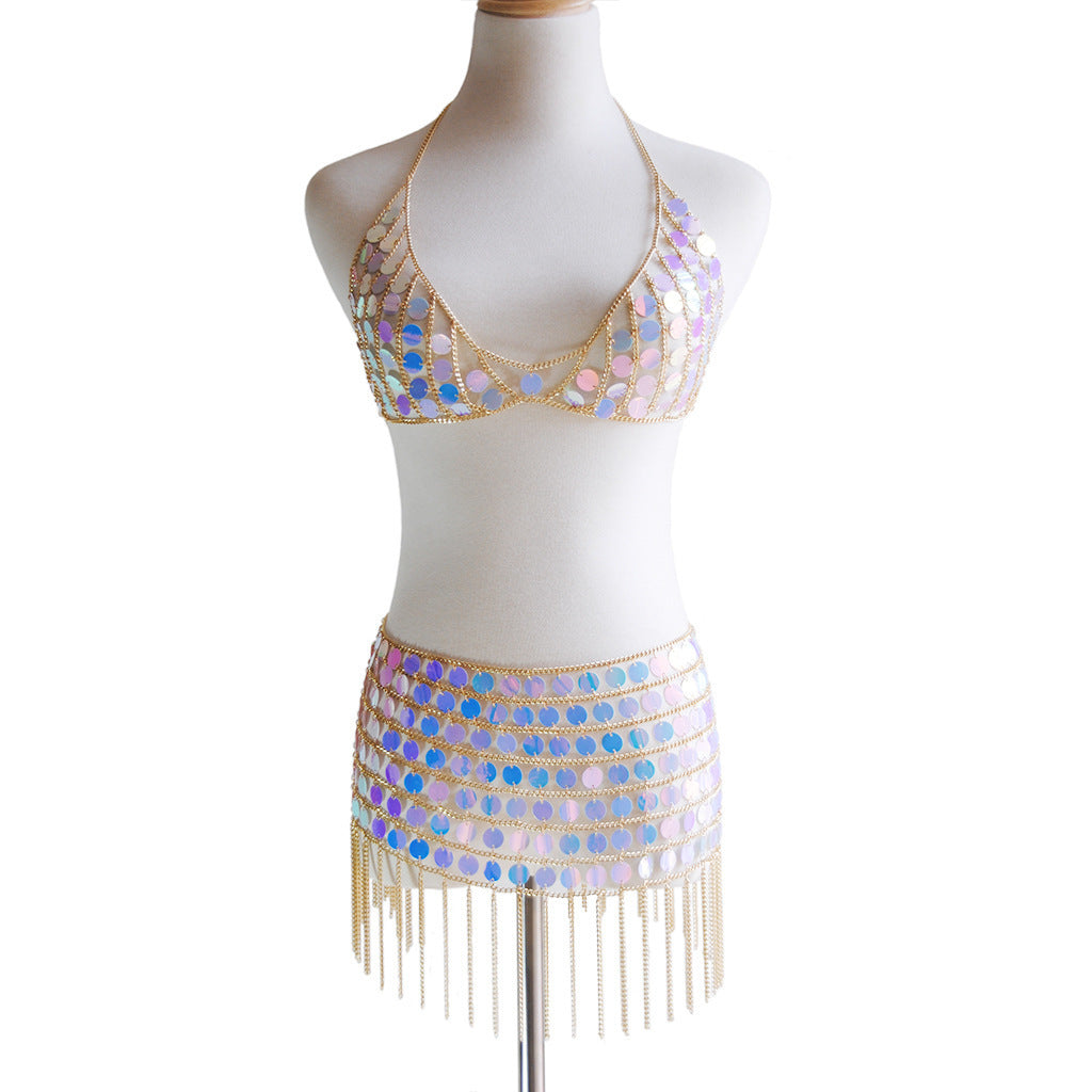 Déguisement glorieuse robe de paillette