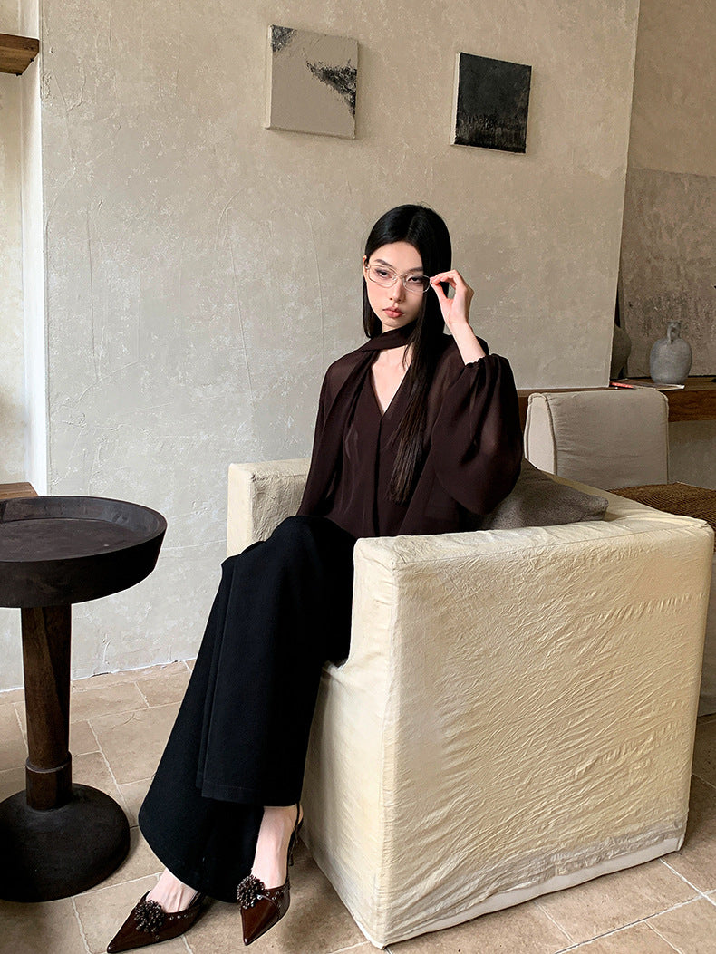 Chiffon Blouse pour femmes Designer inspiré style Niche