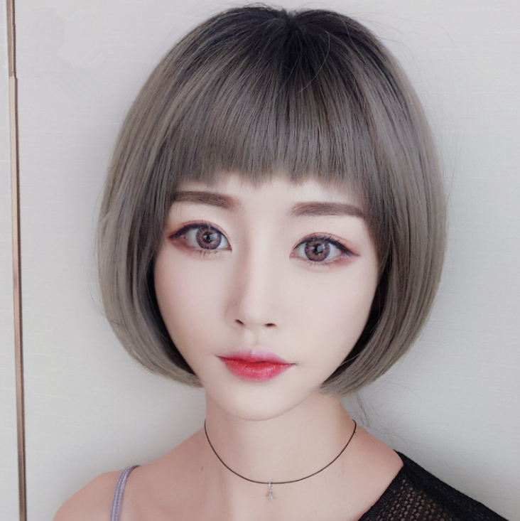 Perruque femelle bobo tête cheveux courts beau perruque tête