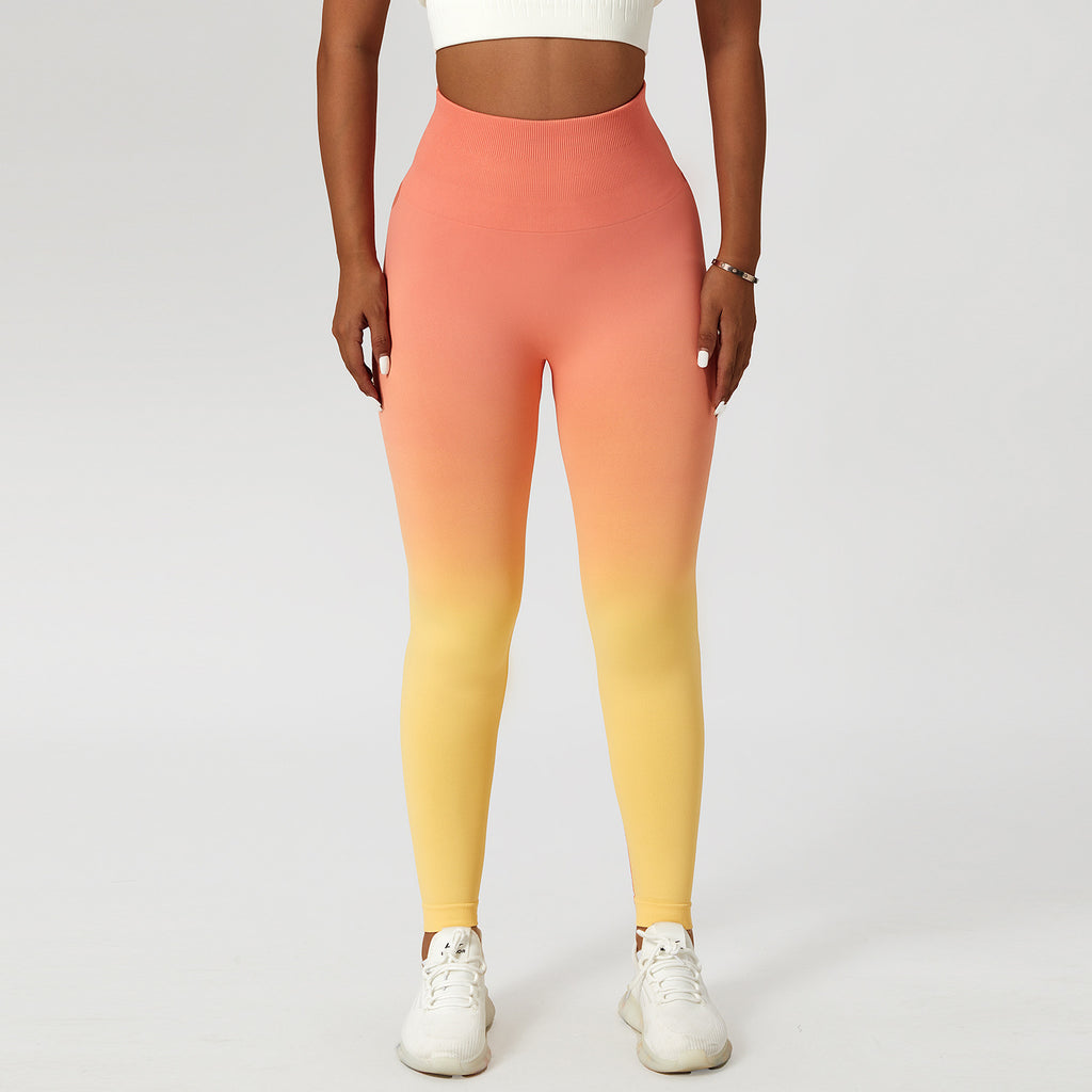 Gradient Fitness High Waist Sportswear Tight Pantalons extérieurs