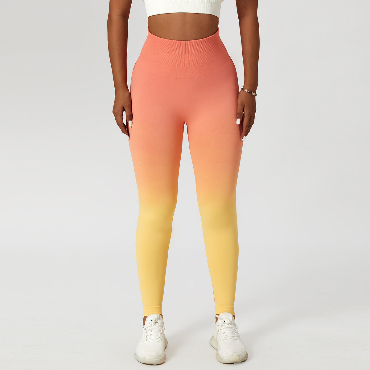 Gradient Fitness High Waist Sportswear Tight Pantalons extérieurs