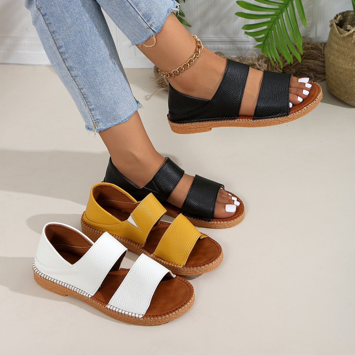 Sandales Solées Flat Soft de style fée