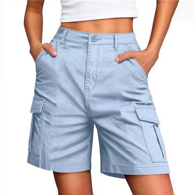 Vente chaude d'été pour femmes de style européen et américain multi-poches élastiques