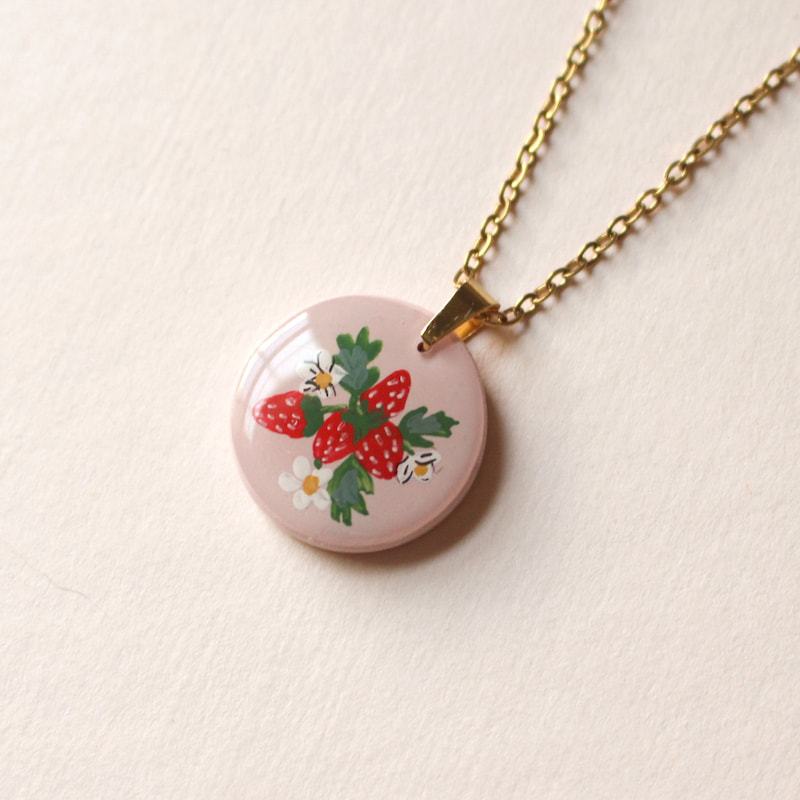 Accessoire pendentif à imprimé floral