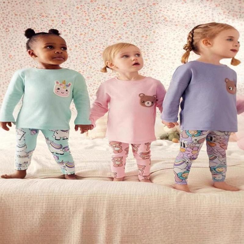 Ensemble de vêtements de salon à manches longues pour filles