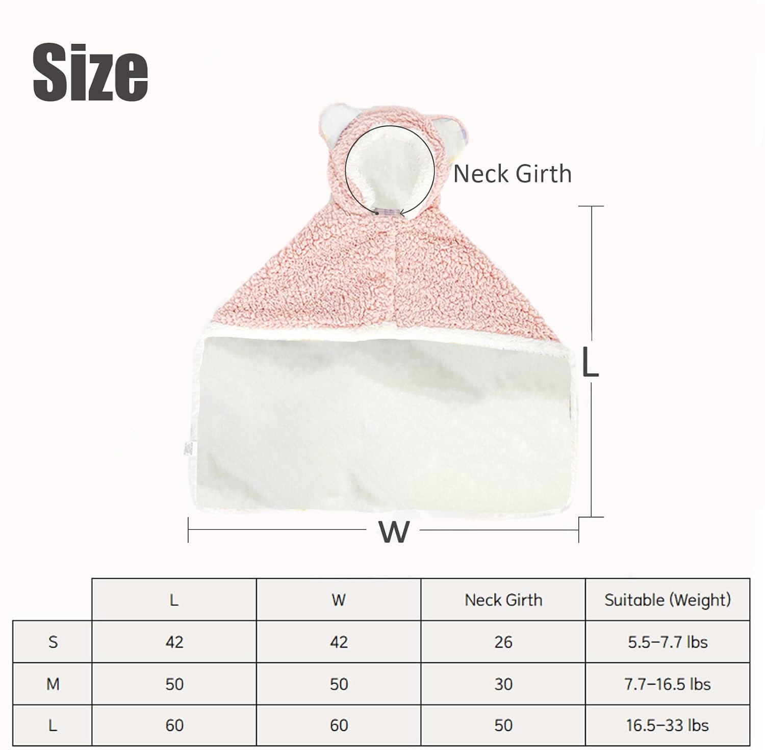 Teddy Bear Pet Cape Blanket avec Hood