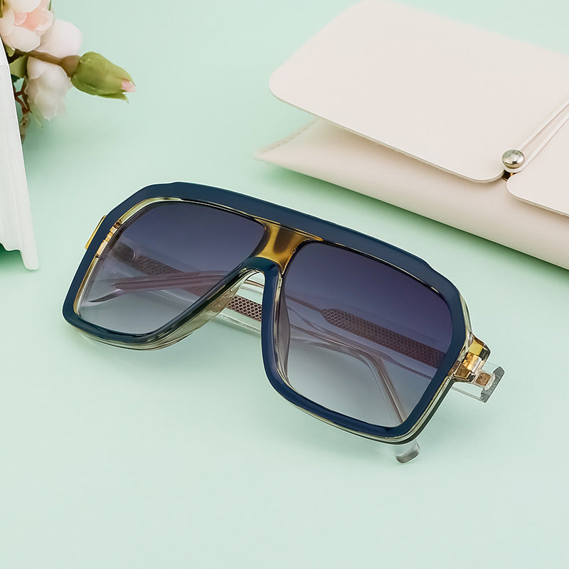 Lunettes de soleil européennes et américaines de style carré pour hommes