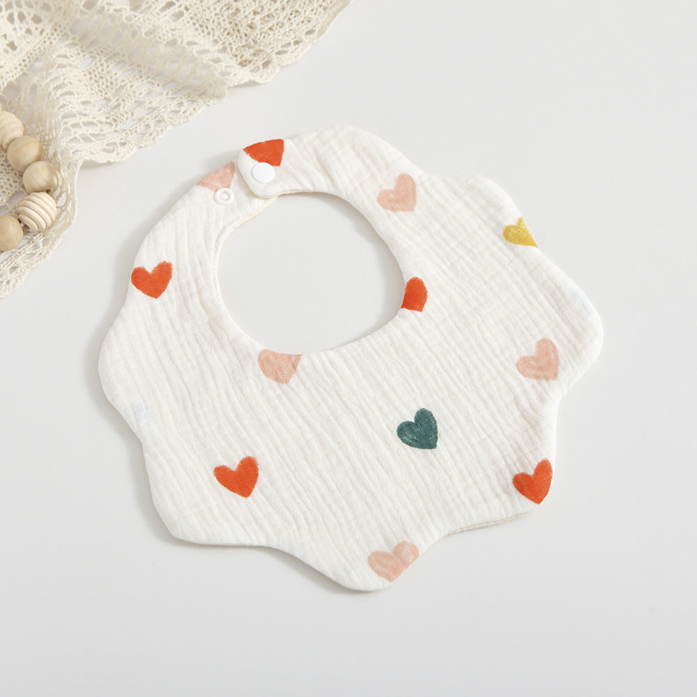 Bébé 6 couches coton Gauze Petal Bib