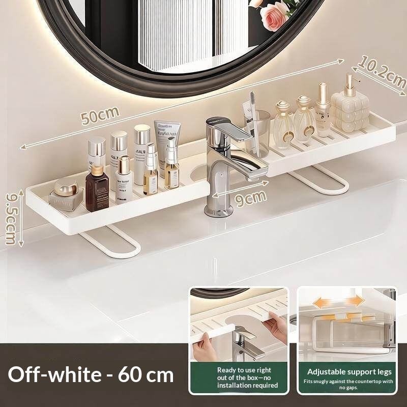 Robinet de toilette Rack Salle de bain Sink Rack Laver les mains Piscine Pas de perforation Asphalt Rack Salle de bain