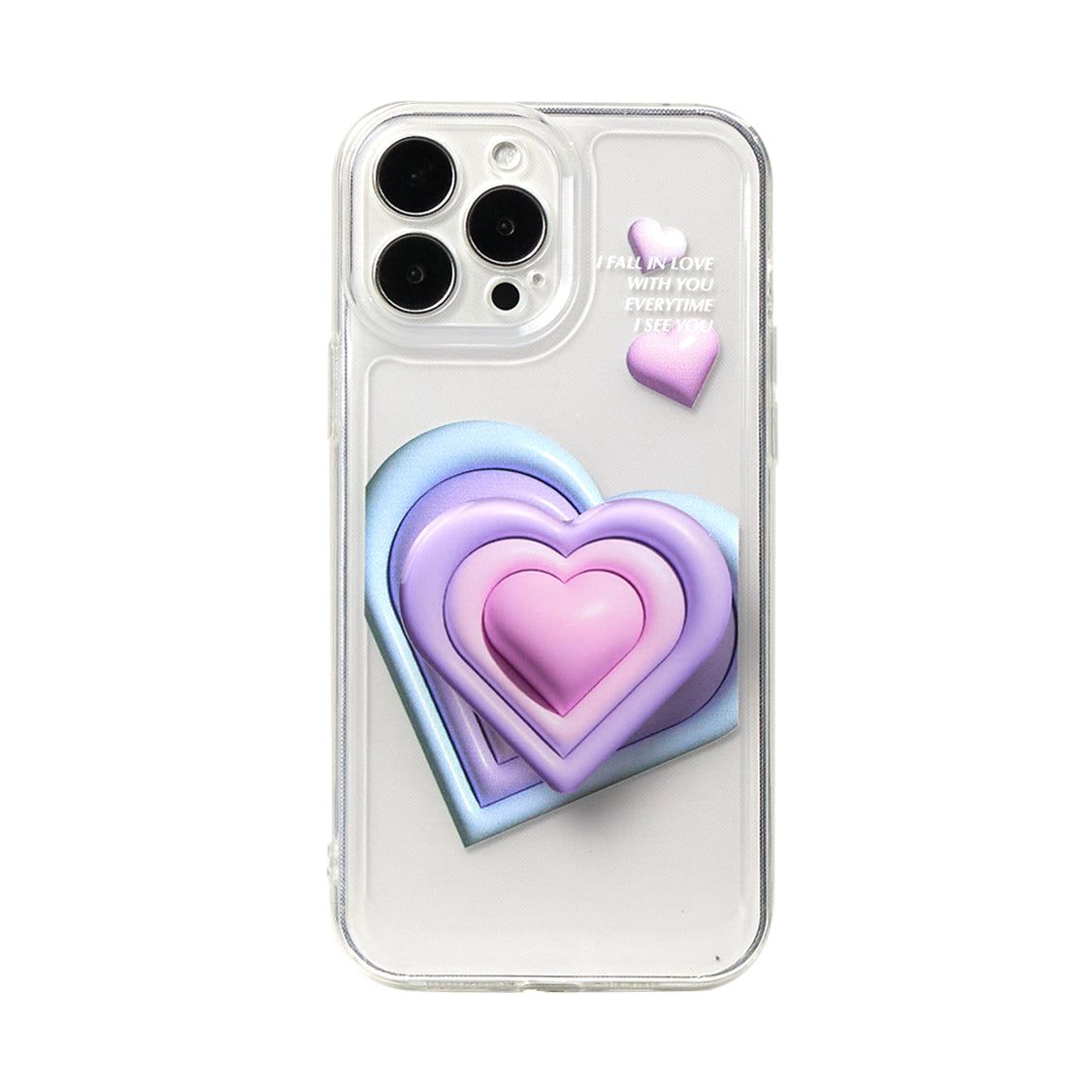 Boîtier de téléphone en silicone transparent d'amour original