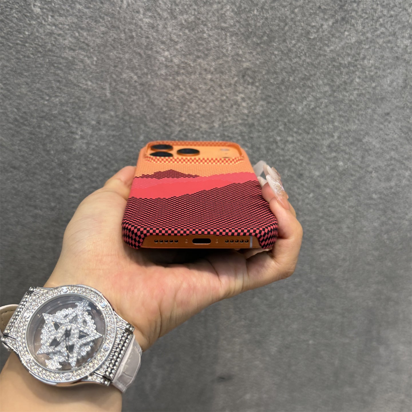 Kevlar modèle de boîtier de téléphone magnétique en fibre de carbone