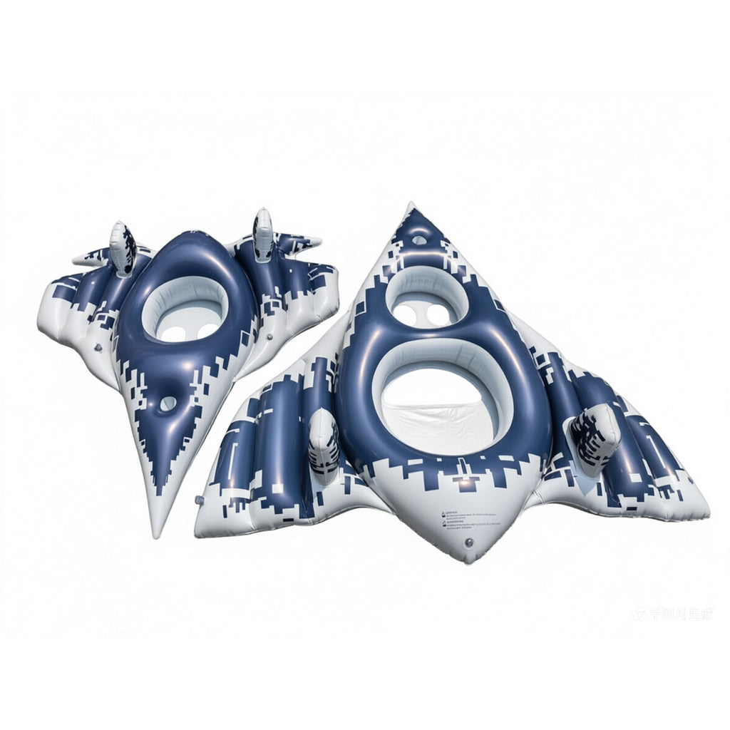 Bague de bain gonflable double parent-enfant en PVC avec pistolet à eau
