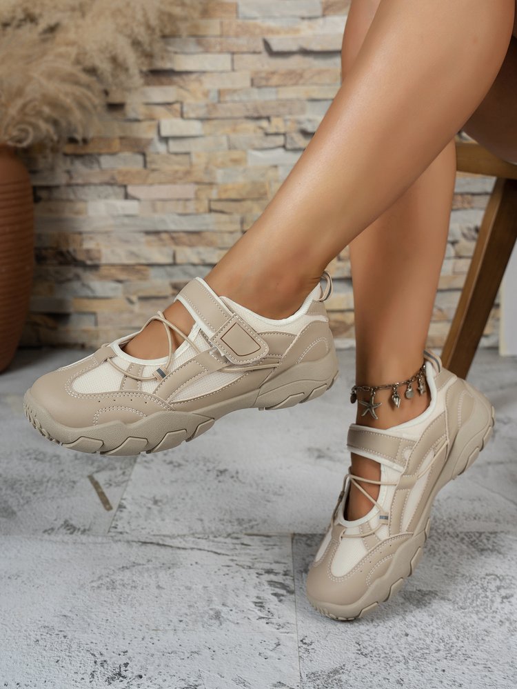 Vintage Mary Jane Trainer Platform White Sneakers