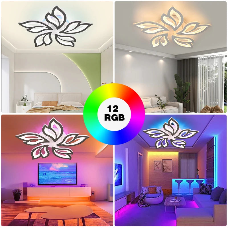 54W LED plafonnier lumière avec RGB couleur changer lampe arrière