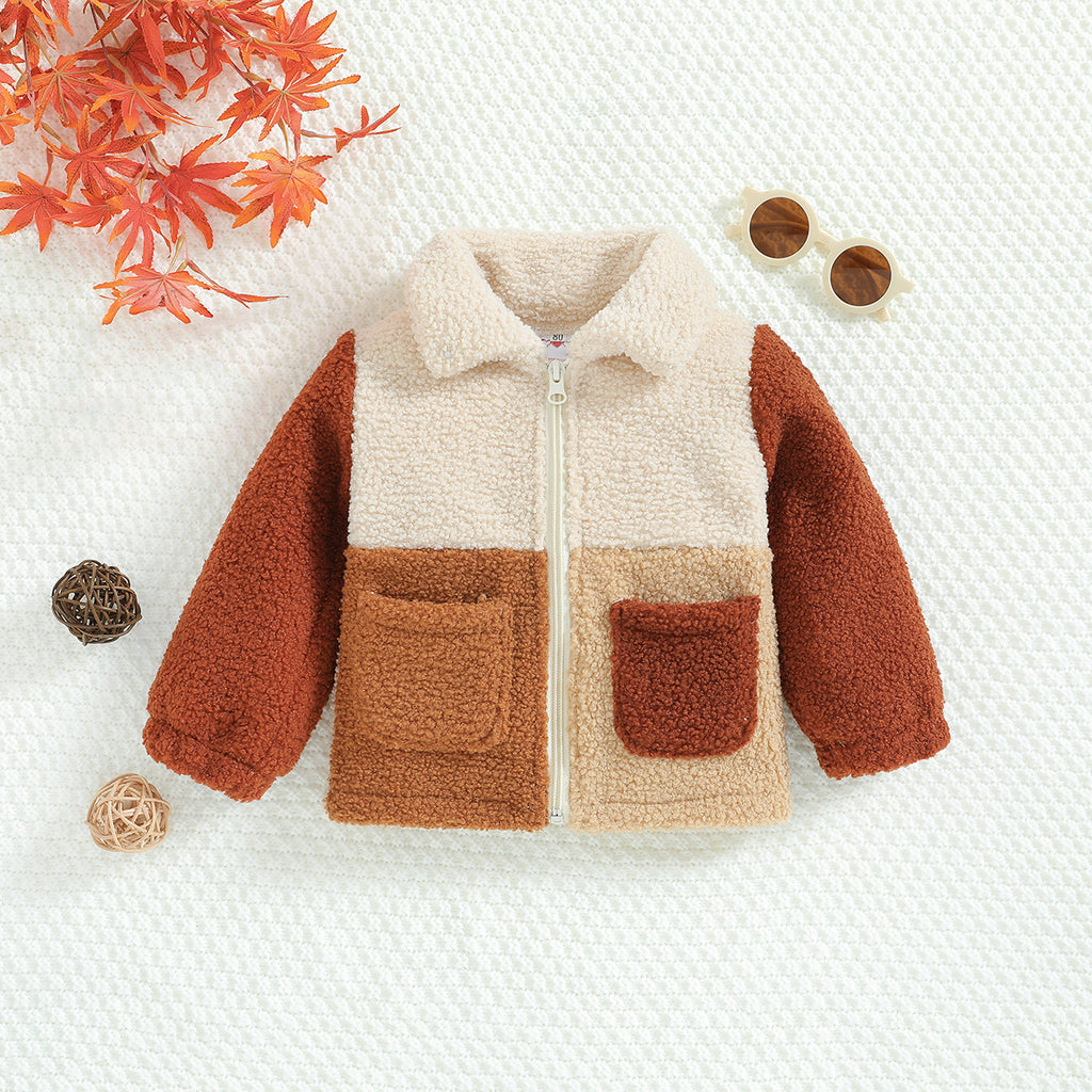Zipper pour enfants Mignon polaire veste
