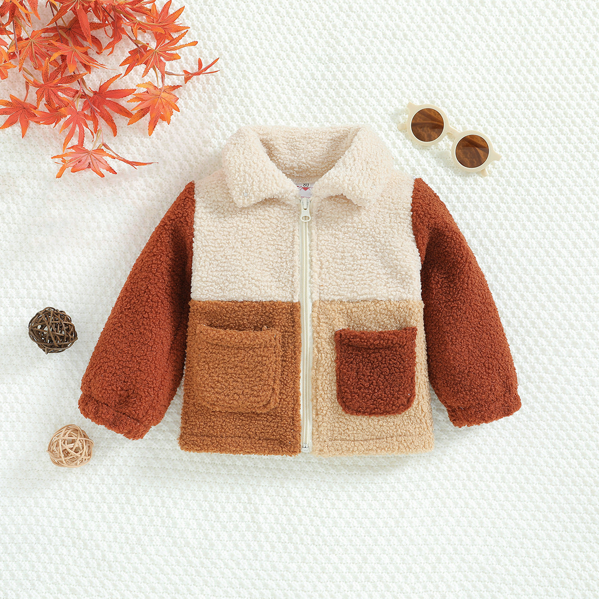 Zipper pour enfants Mignon polaire veste