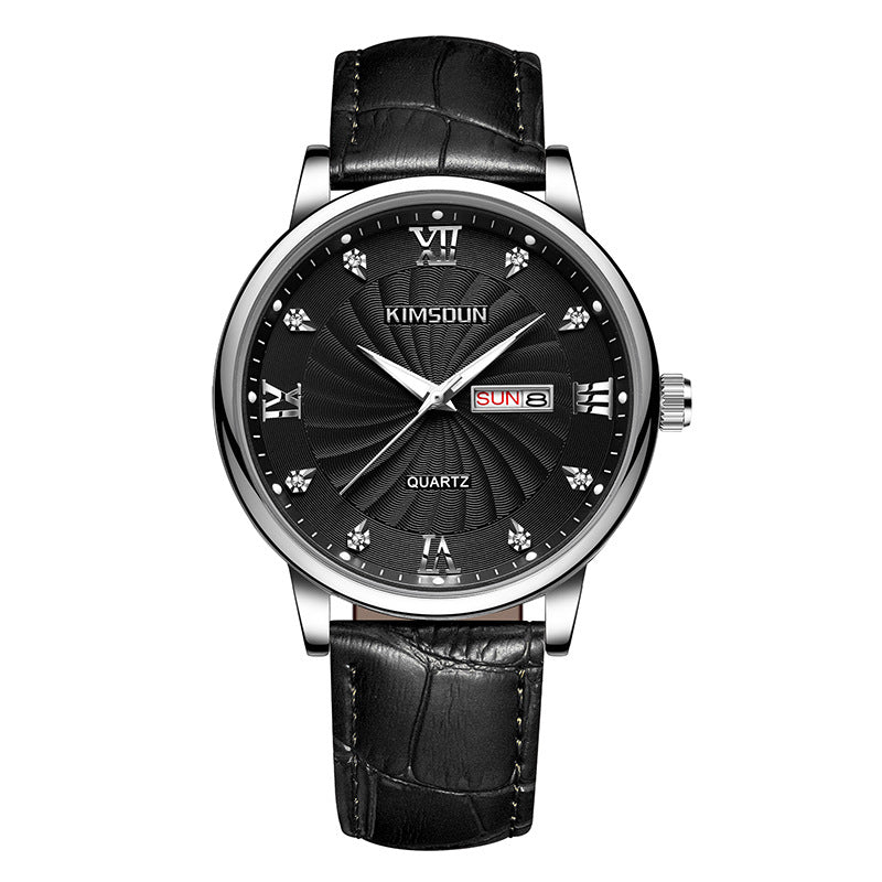 Calendrier Imperméable Montre Quartz pour hommes