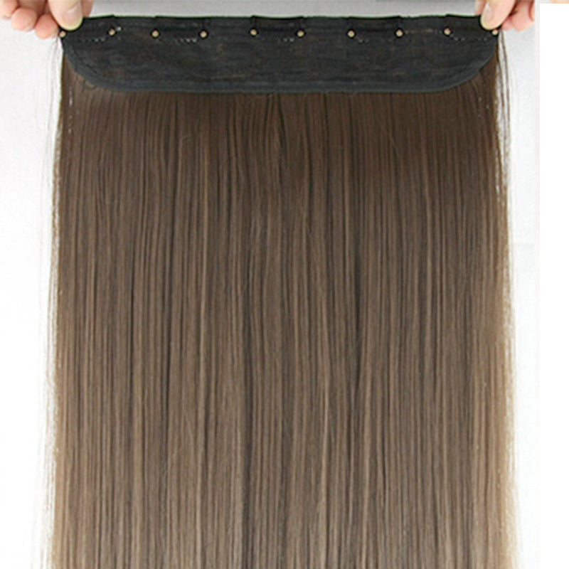 A five-clip faux hair wig piece