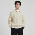 Lapel Sweater Men's Autumn Anti-Pilling col V Long Sleeve Top