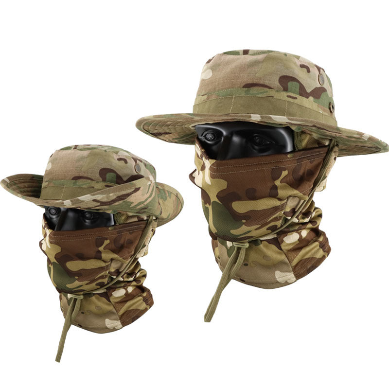 Protection solaire extérieure multifonctionnelle Chapeau de pêche respirant à bord rond