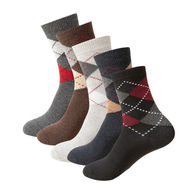 Chaussettes doublées de laine avec lignes à pointes plates