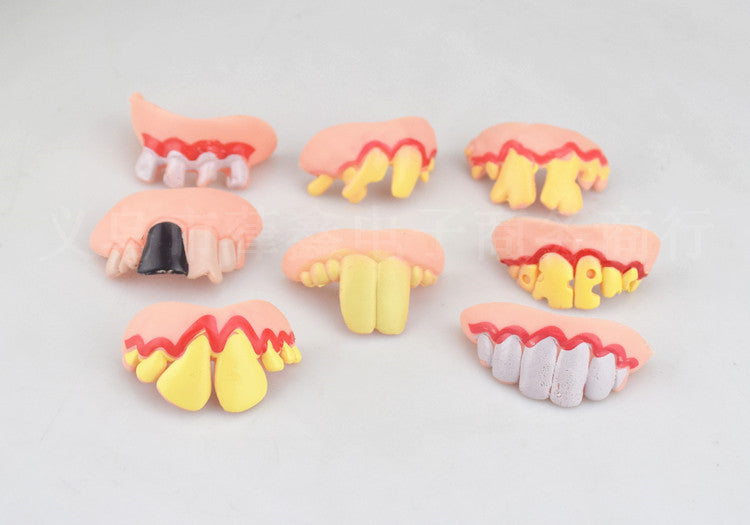 Mode simple Halloween faux jouets de dents étranges