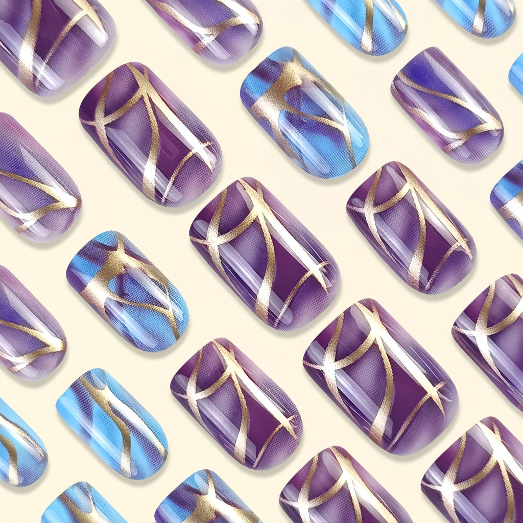 Stickers européens et américains de style mi-longueur pourpre à rayures