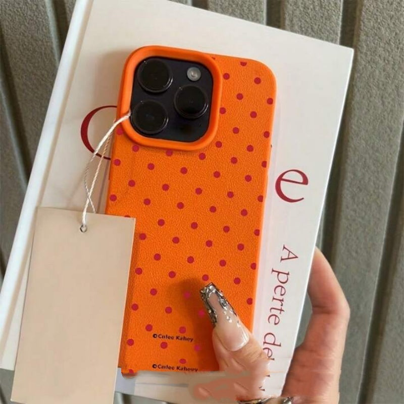 Housse de téléphone Polka Dot Silicone Couverture intégrale du corps