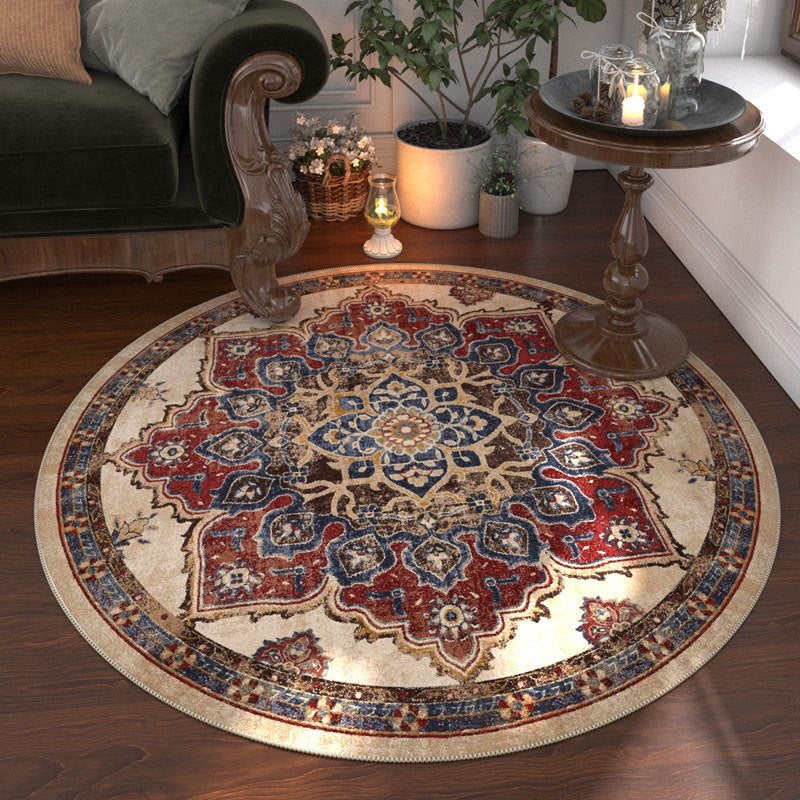 Rug rond de style ethnique bosniaque