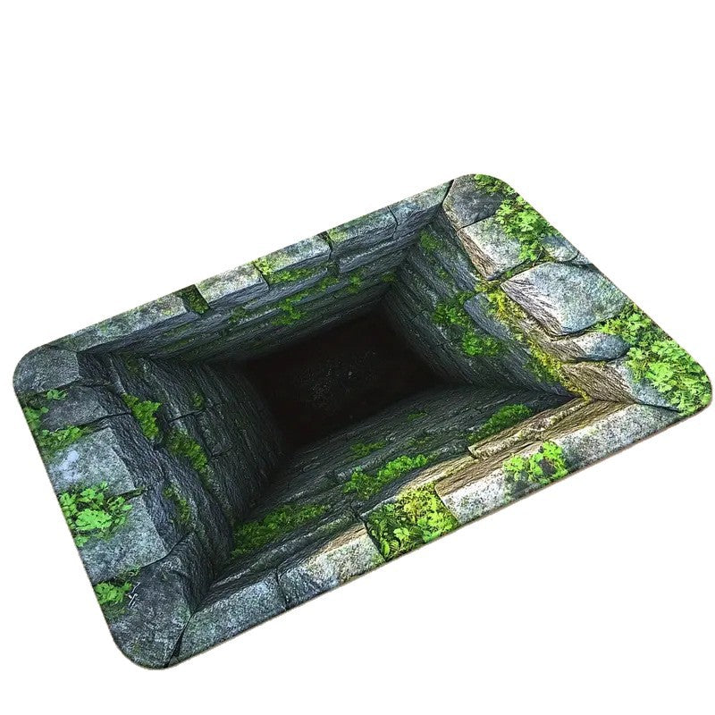 Effet visuel 3D Maison Ground Mat Salle de bain antidérapante