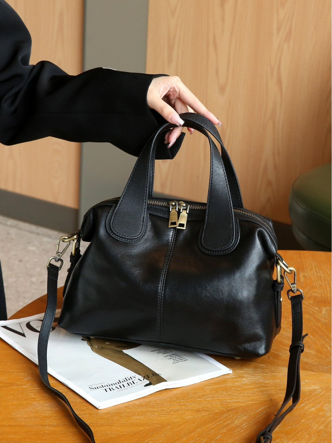 Sac à main en cuir de style femme