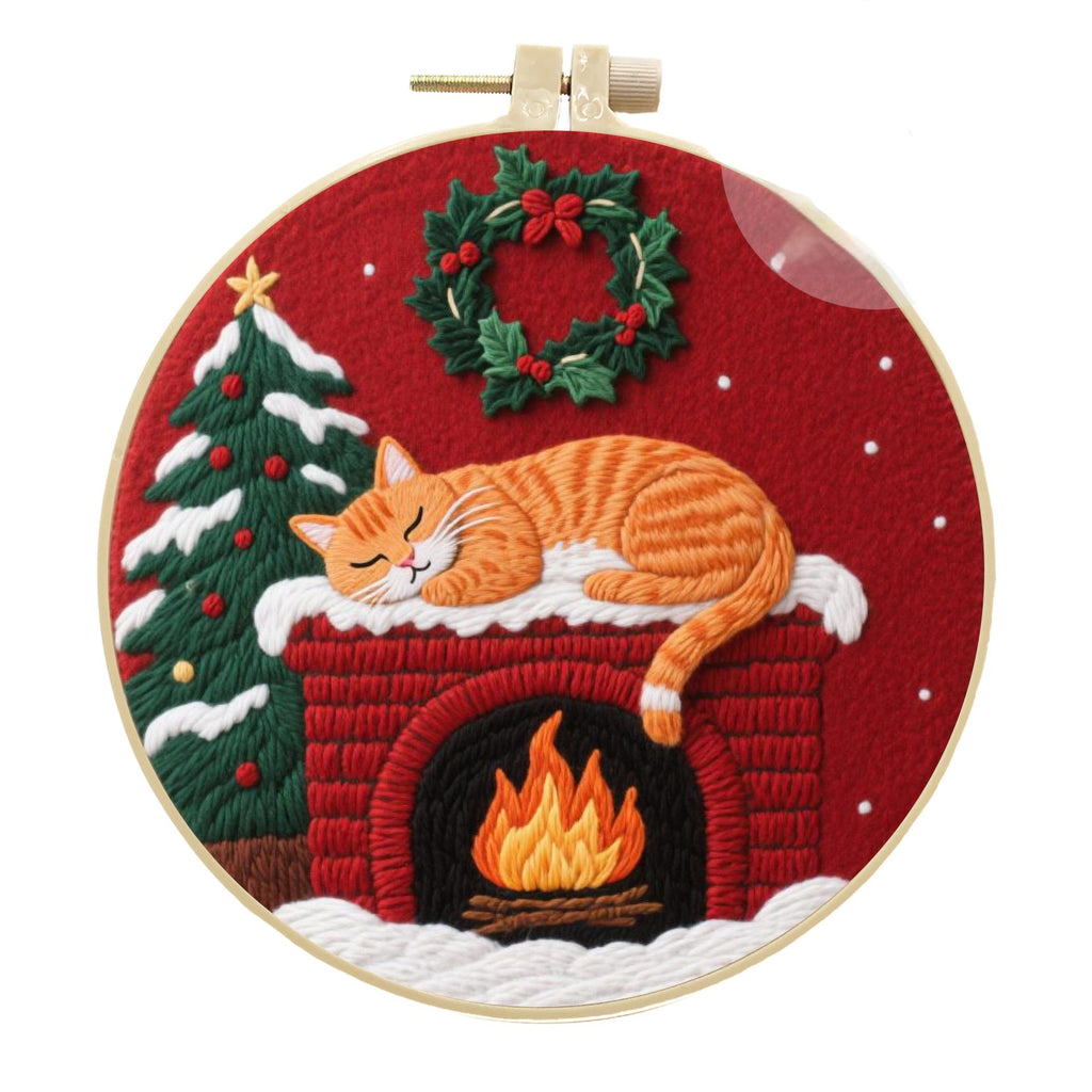 Cat Broderie artisanale Diy Matériau Package