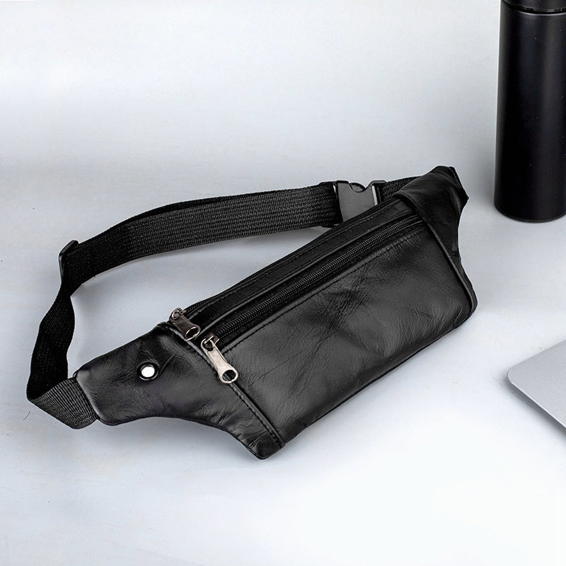 En cuir véritable en cuir Sports Waist Pack pour hommes