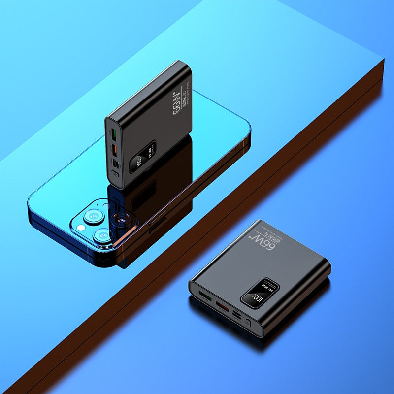 Banque d'alimentation bidirectionnelle 66W Super Fast Charge Mini affichage numérique
