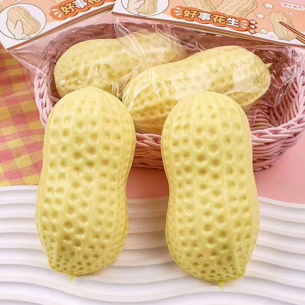 1pc Peanut , Zero Bounce Back Sensory Squeeze, Soft Squishy Stress Relief, Shapeable Senso